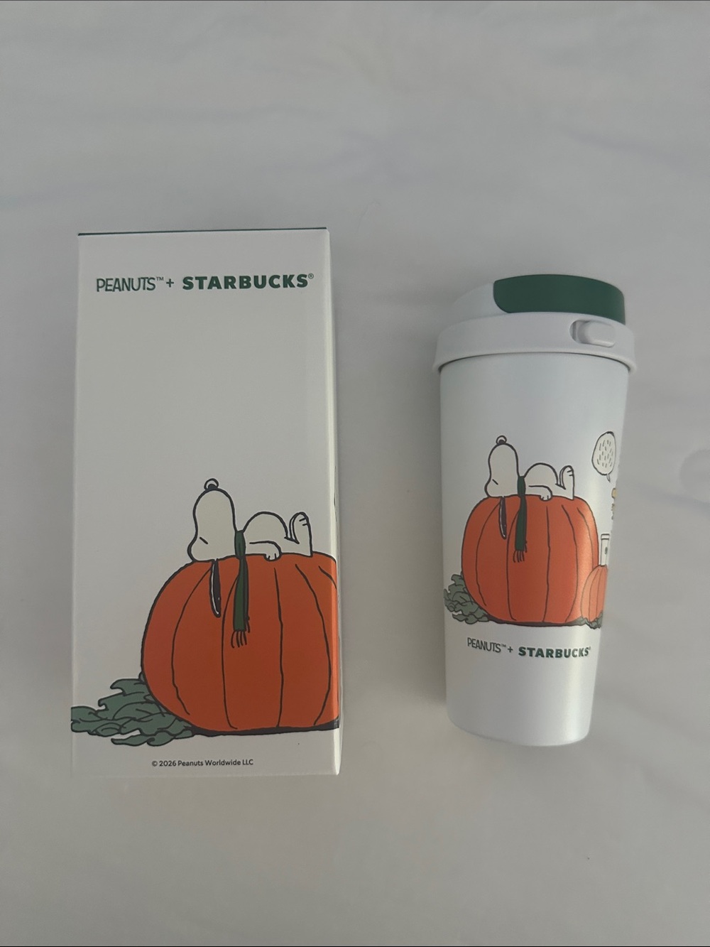 Starbucks x Peanuts Snoopy GreatPumpkin Stainless Steel Travel Tumbler 16oz NIB